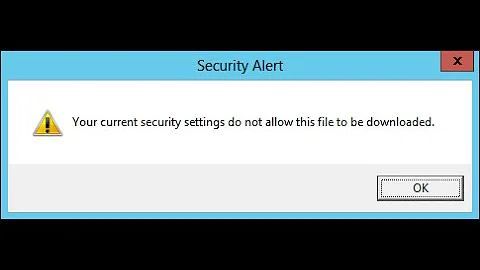 Your current security settings do not allow this file to be downloaded