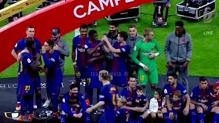 Sevilla vs FC Barcelona 0 5 Full Trophy Celebrations w  English Commentary CDR Final 2017 18 HD 720p screenshot 5
