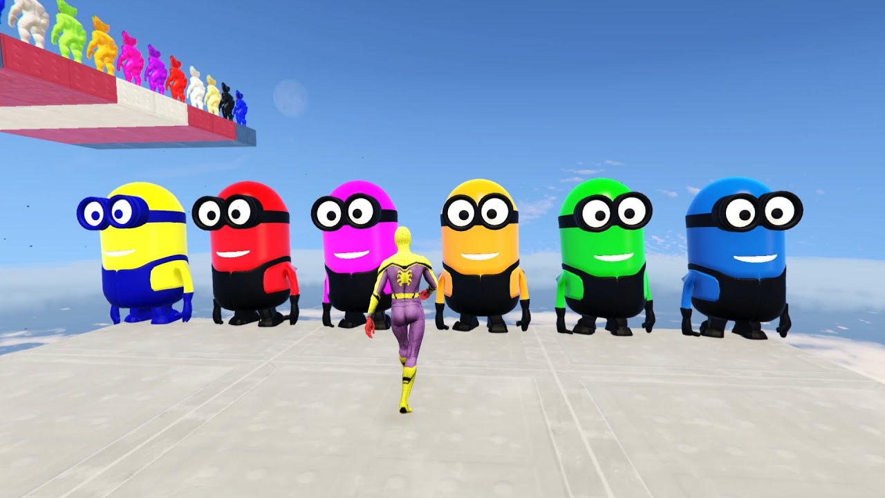 GTA 5 Red Spiderman VS Red/Green Minion! 💥 Epic Ragdolls & Fails 😂 #09