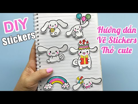 How to make Rabbit Stickers |????| How to make stickers |????| DIY ...