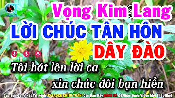 Karaoke Lời Chúc Tân Hôn | Vọng Kim Lang Dây Đào | Karaoke Chiêu Tuấn
