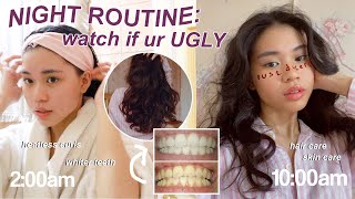 how to be BeAuTiFuL over night routine: heatless curls, whiter teeth, hair & skin care (Philippines)