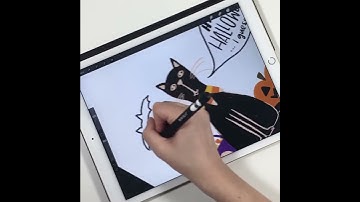 Halloween Cat Procreate Illustration Process