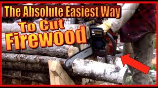 HOW TO CUT A LOT OF WOOD FAST.  Build Your Own Sawbuck and Simplify The Task Of Cutting Firewood..