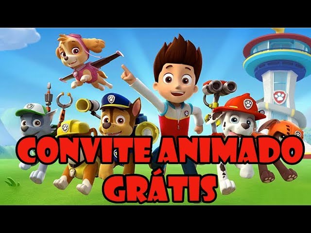 Convite de aniversário patrulha canina Edite Online