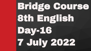 8th English Bridge Course Day-16