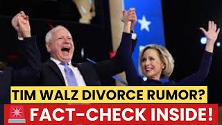 Did Tim Walz’s Wife File for Divorce? Rumor Fact-Checked! 🚨