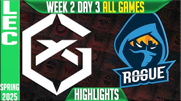 GX vs RGE Highlights ALL GAMES | LEC Spring Split W2D3 2025 | GiantX vs Rogue