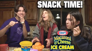 MAC & CHEESE ICE CREAM?! Trying Holiday Snacks from Around the World!