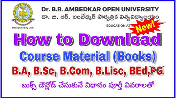 HOW TO DOWNLOAD OPEN DEGREE MATERIAL SEMESTER BOOKS BA BSC BCOM BLISC BED SPECIAL బుక్స్ PDFS