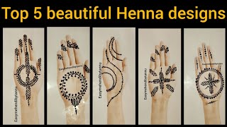 Top 5 henna design 😍 #mehndi #easymehndidesign #simplemhendidesign #topmehendidesign #trending #love