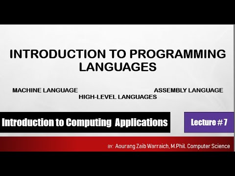 Programming Languages | Machin Language | assembly Language | High ...