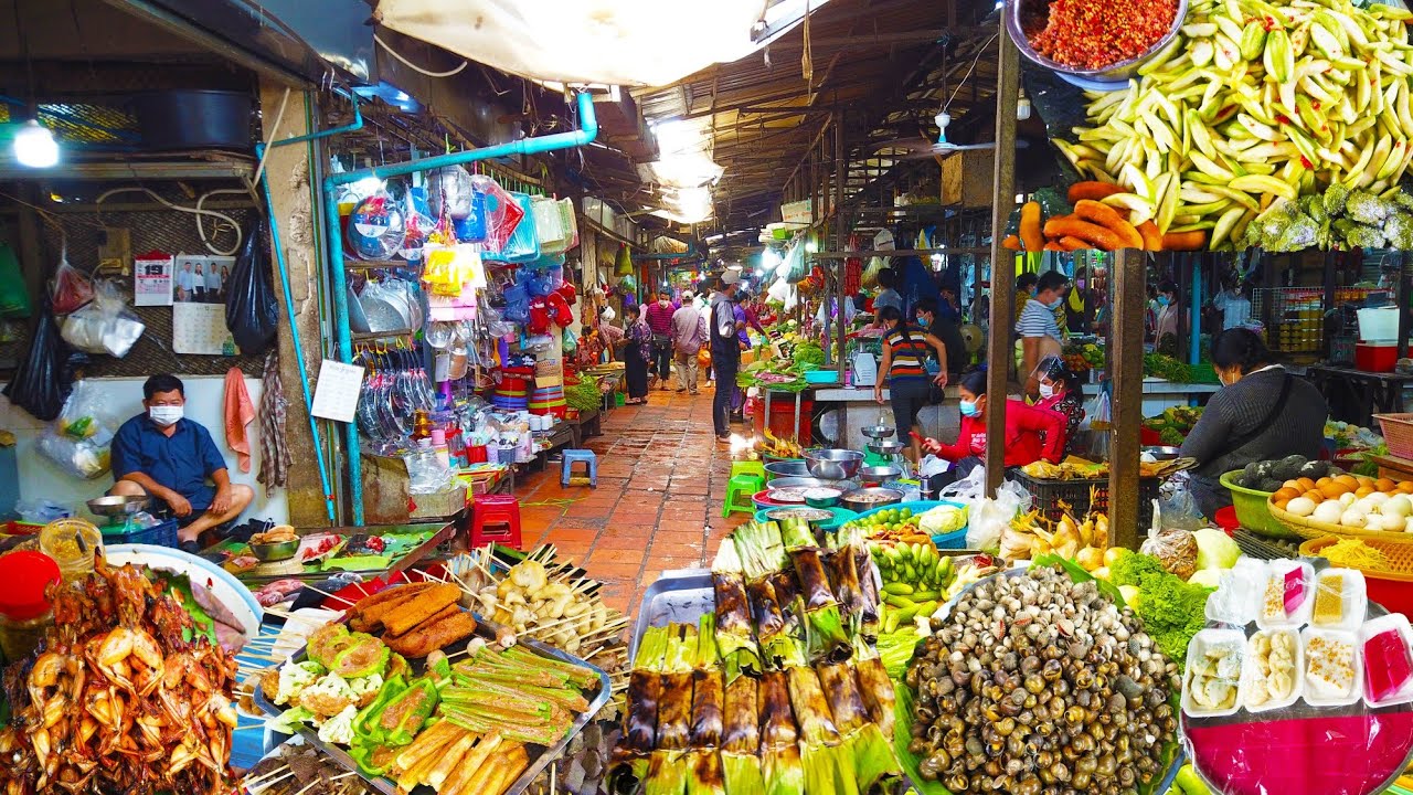 Boeung KengKong Market Foods And More - Cambodian Market Food Scenes In Phnom Penh