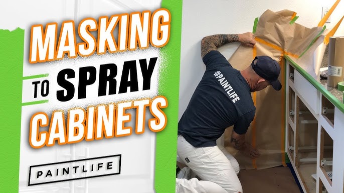 Spraying Cabinet Doors Hanging. Make Your Own Cabinet Painting