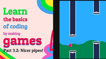 Learn the basics of coding by making Flappy Bird! Featuring Pico 8! EP 3.2, pretty pipes