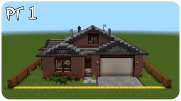 How to build a suburban house in minecraft (with interior) part1/2 Minecraft suburban house tutorial