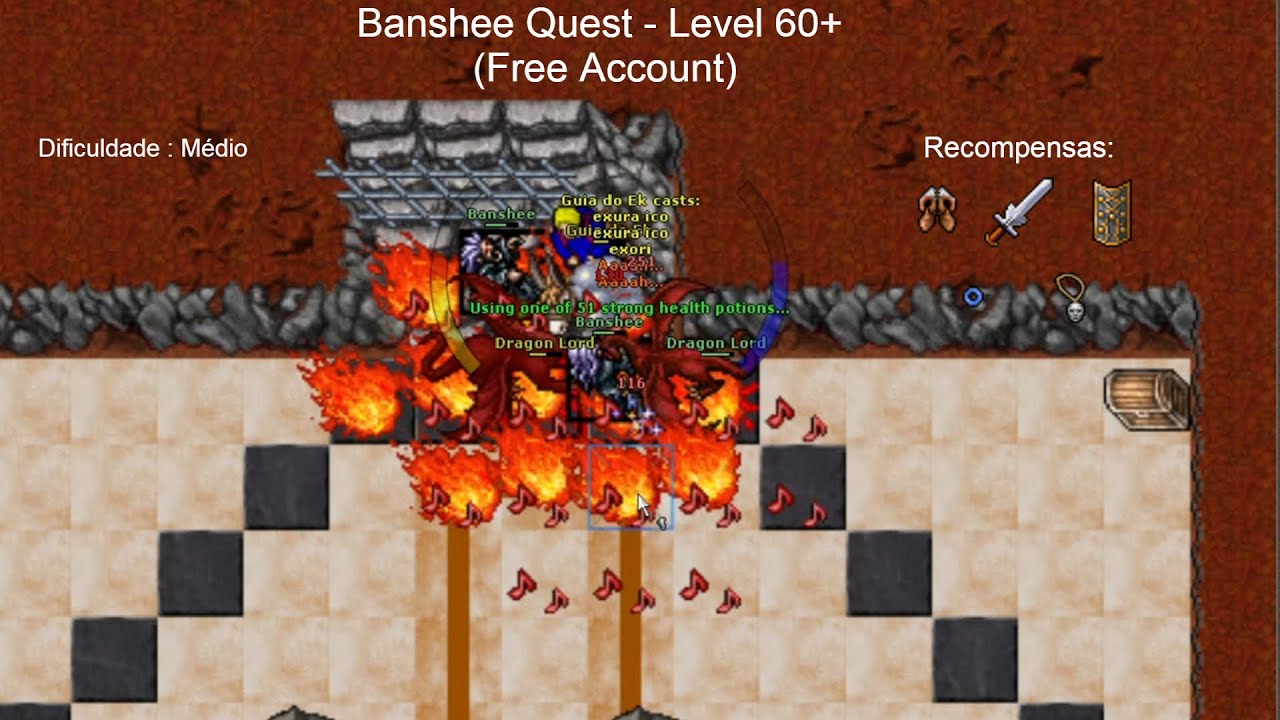 Guia Tibiano Fizemos a Banshee Quest! - YouTube