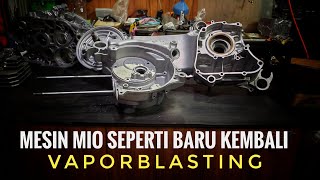Proses sandblasting & vaporblasting : Mesin Mio