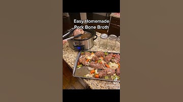 Easy Homemade Pork Bone Broth! #bonebroth #homemade #homeremedies #healthy #healing