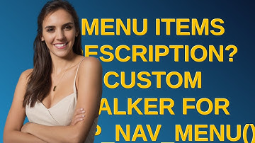 Wordpress: Menu items description? Custom Walker for wp_nav_menu()
