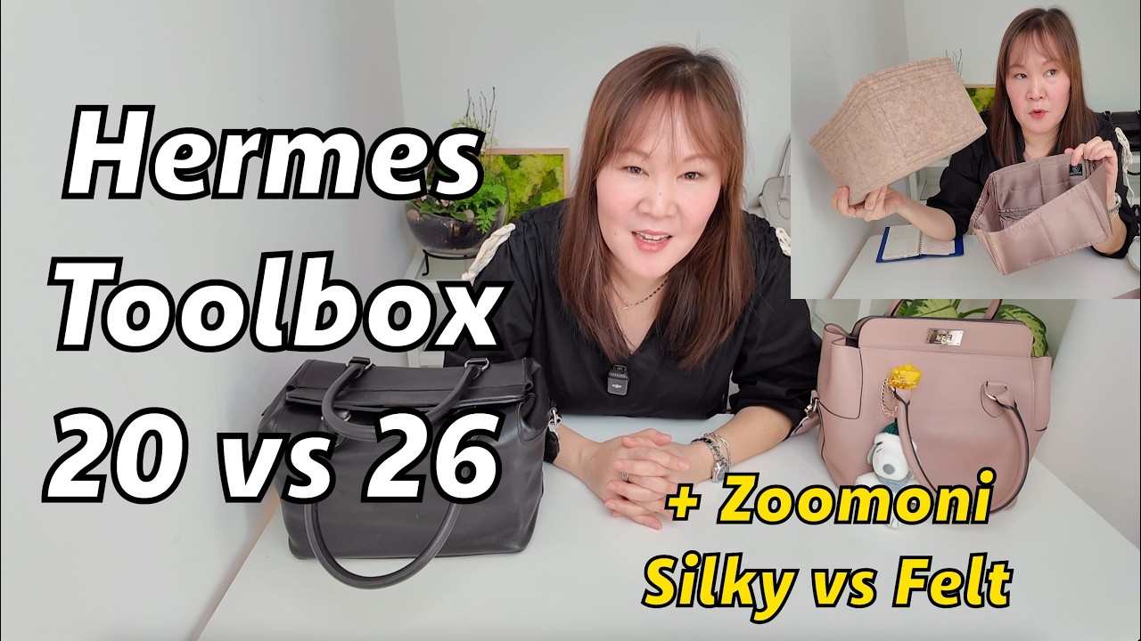 Hermes Toolbox 26 vs Toolbox 20 Comparison Review | Felt vs Silky Zoomoni #hermes #zoomoni
