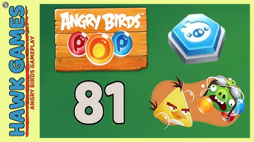 Angry Birds Stella POP Bubble Shooter Level 81 - Walkthrough, No Boosters