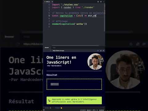 COMMENT METTRE LA PREMIÈRE LETTRE EN MAJUSCULE EN JAVASCRIPT #shorts