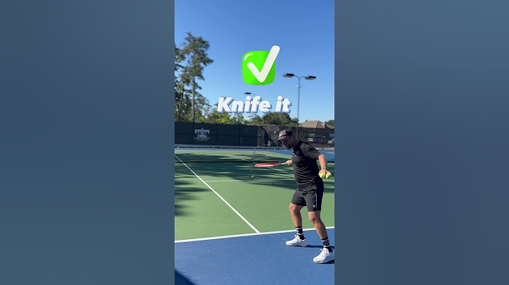 The tennis backhand slice - knife it