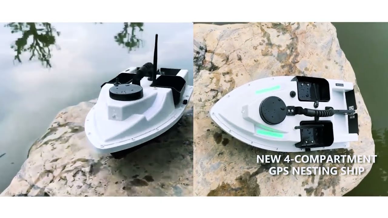 12000mAh GPS Fishing Bait Boat with 3 Bait Containers Wireless