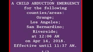 EAS Mock: California Amber Alert