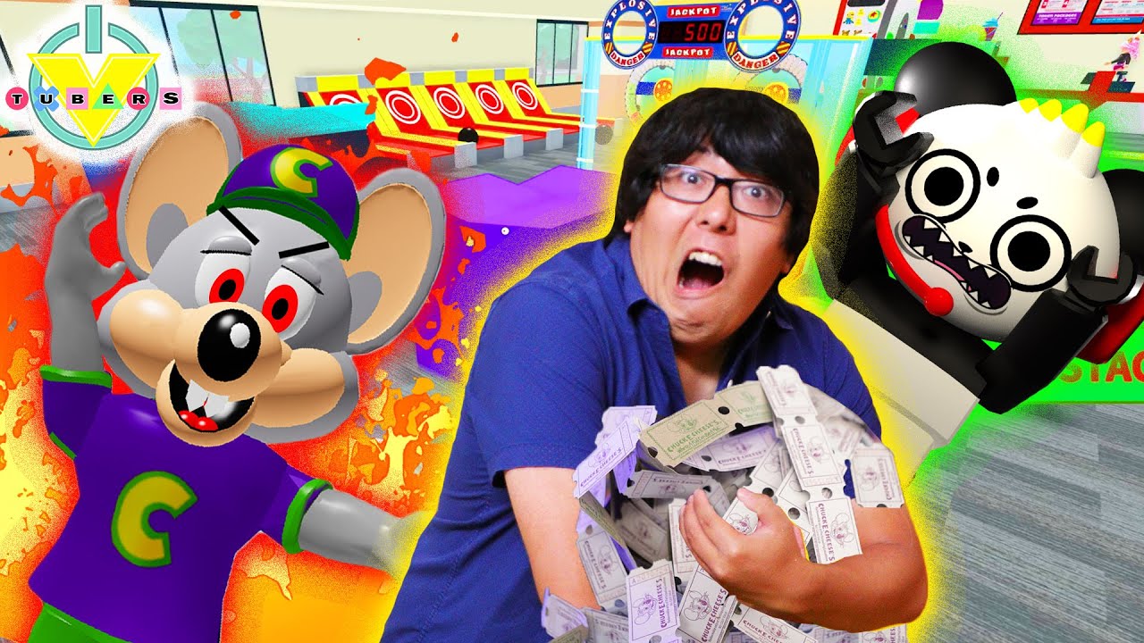 Escape Chuck E Cheese Roblox Obby With Chuck E Cheese Lets Play With