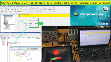 OMRON Software CX-Programmer create function block using “Structure Text” Language