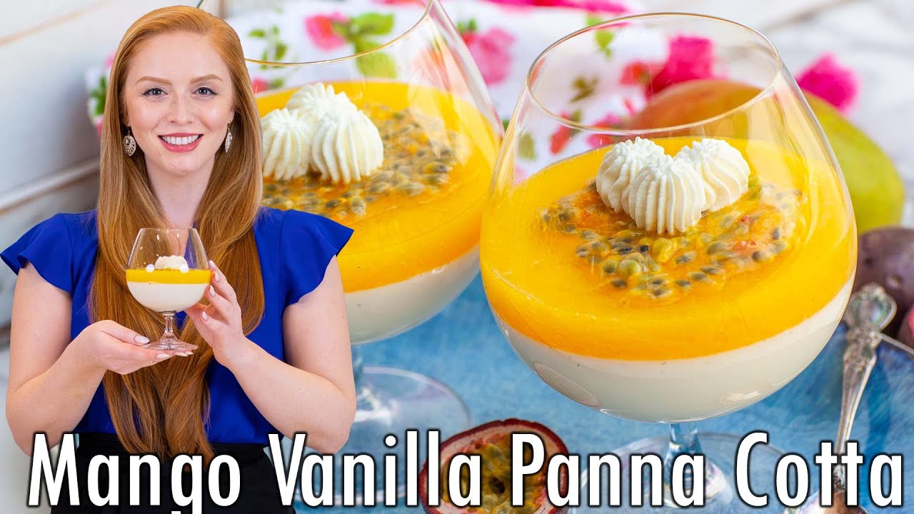 ⁣Tahitian Vanilla Panna Cotta with Mango Gelee & Passion Fruit | Inspired by our Bora Bora trip!!