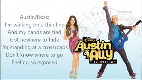 Austin and Ally Dont Look down (Lyrics Video)