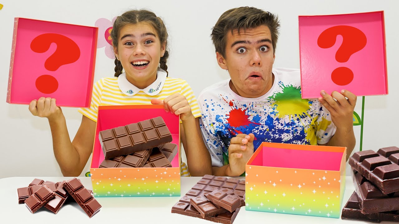 تحدي الشوكولاتة ضد الحقيقي مع ناستيا وأرتيم - مغامرات تعليمية ممتعة!
