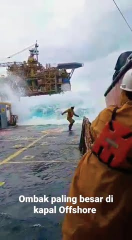 ombak paling besar di kapal Offshore