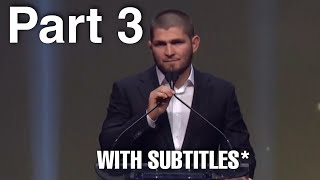 Khabib Hall Of Fame Speech | Khabib's advice to all the fathers | Part 3