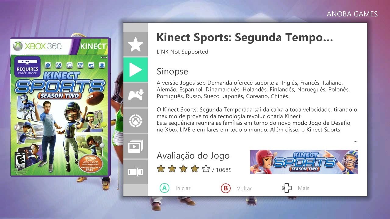 Jogo Kinect Sports Segunda Temporada Original - Xbox 360 - Sebo