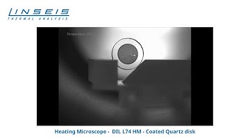 Linseis Heating microscope    measurement of Coated quartz disk
