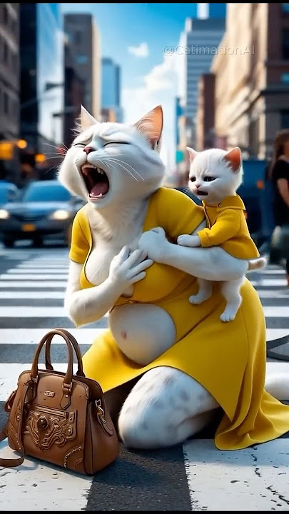 Pregnant Cat Mom's Life CHANGED by Hero Kitten!😻🎯  #cat #catlover #shorts #shortvideo #funny