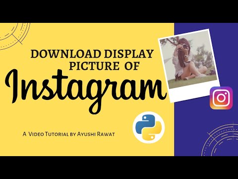 How to Download Display Picture of Instagram Account | Instaloader | Python project | Easy Tutorial