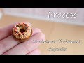 The process of making miniature Christmas cupcake. Процесс изготовления Рождественского кекса