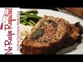 Stuffed Meatloaf (with Spinach & Mushrooms) - NoRecipeRequired.com