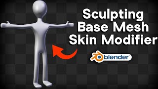 Create Sculpting Base Meshes  Skin Modifier (Blender Tutorial)
