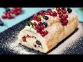 Summer Berry Meringue Roll