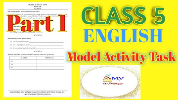 Class 5 Model Activity task English  part 1, 2021