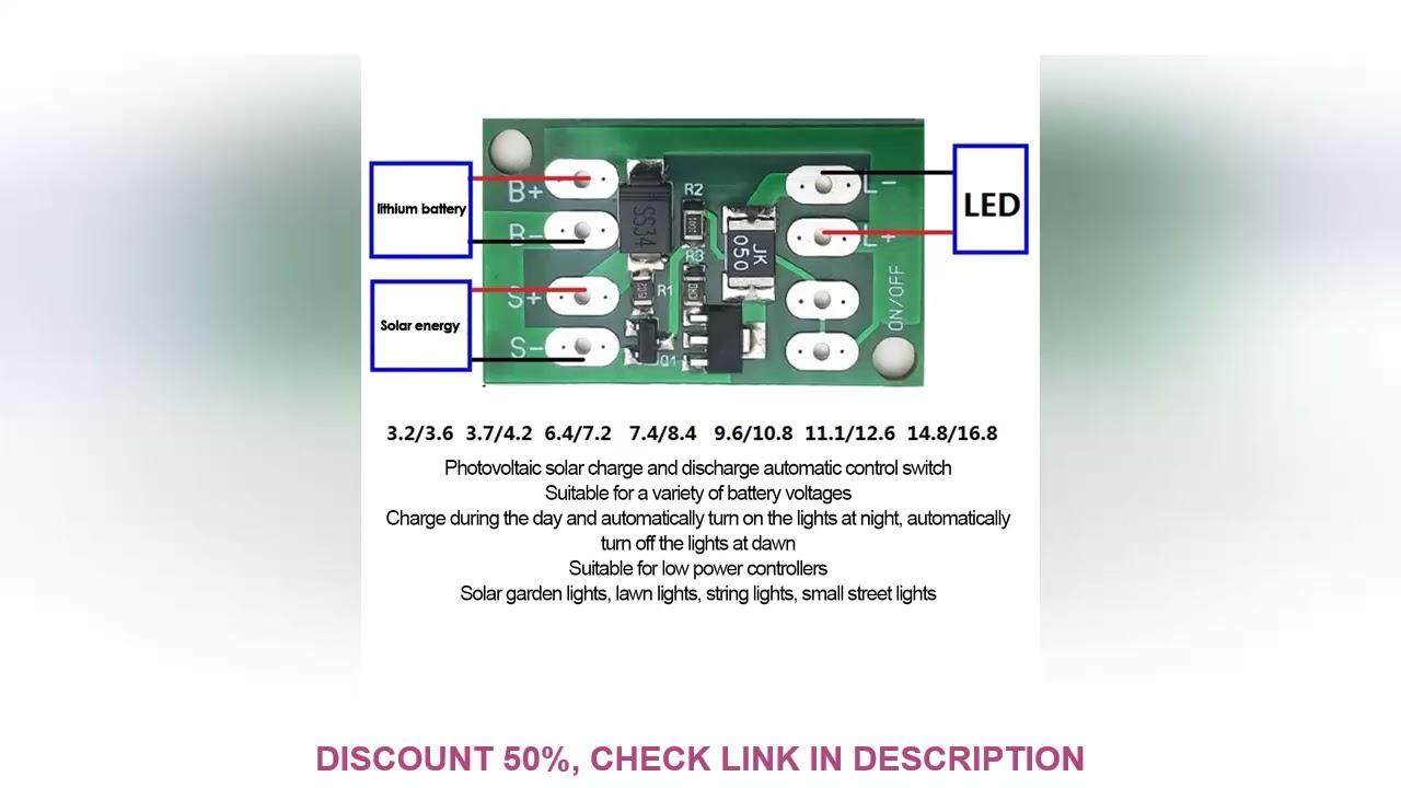 Automatic Solar Panel Battery Charger Board Night Light LED Lamp Control Switch Battery Charger Char