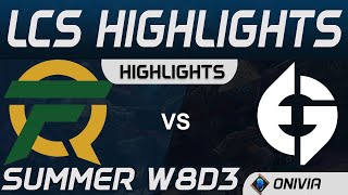 FLY vs EG Highlights LCS Summer 2020 W8D3 FlyQuest vs Evil Geniuses by Onivia