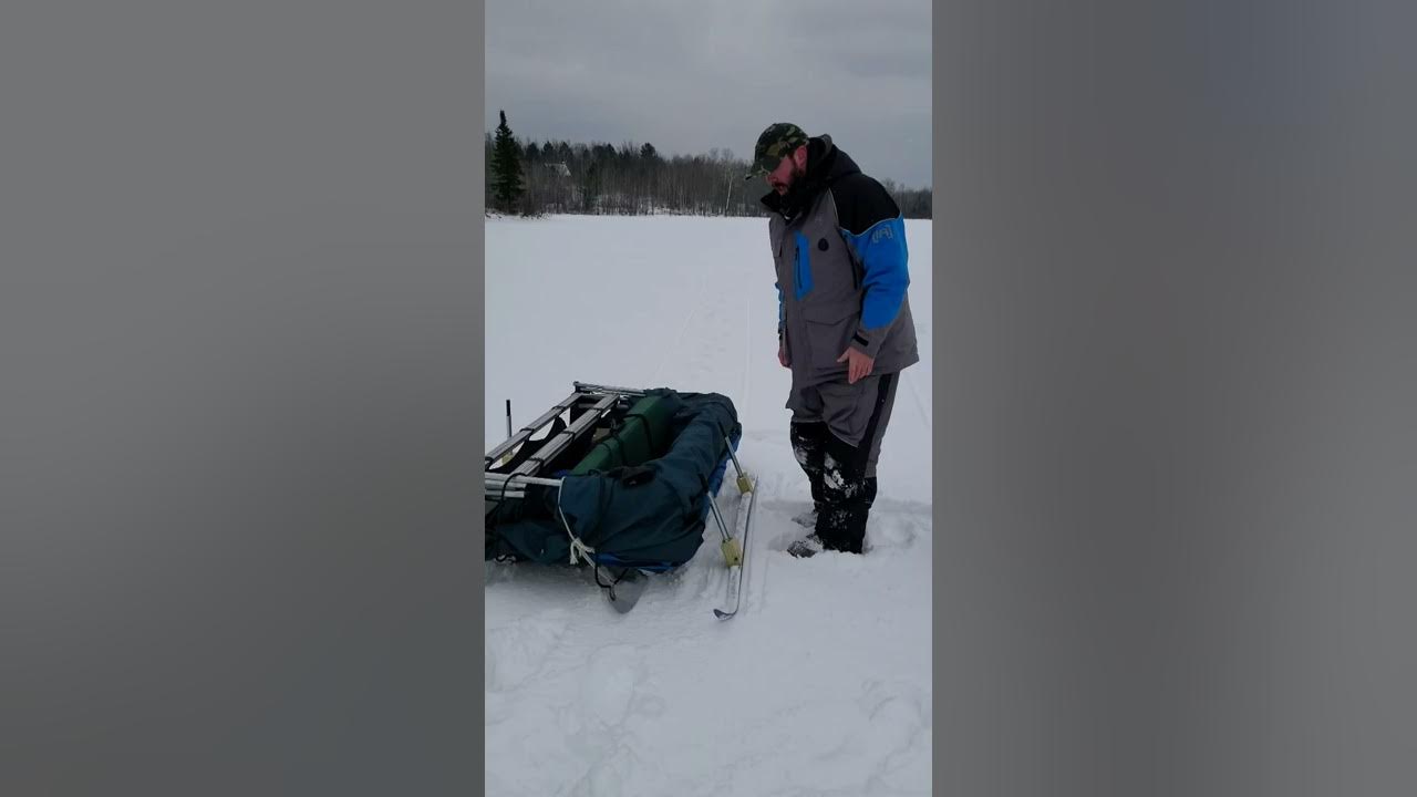 Detachable Smitty Sled for Ice Fishing Shanty #shorts 