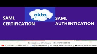Setup SAML authentication | SAML CERTIFICATION | OKTA INTERVIEW QUESTIONS| okta online training